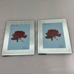 Frame Art Rose Glass Photo Frames Set of 2 - 5"x7"